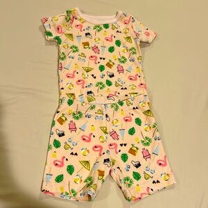 Janie and Jack summer themed pajama set, short sleeve and shorts, 3.